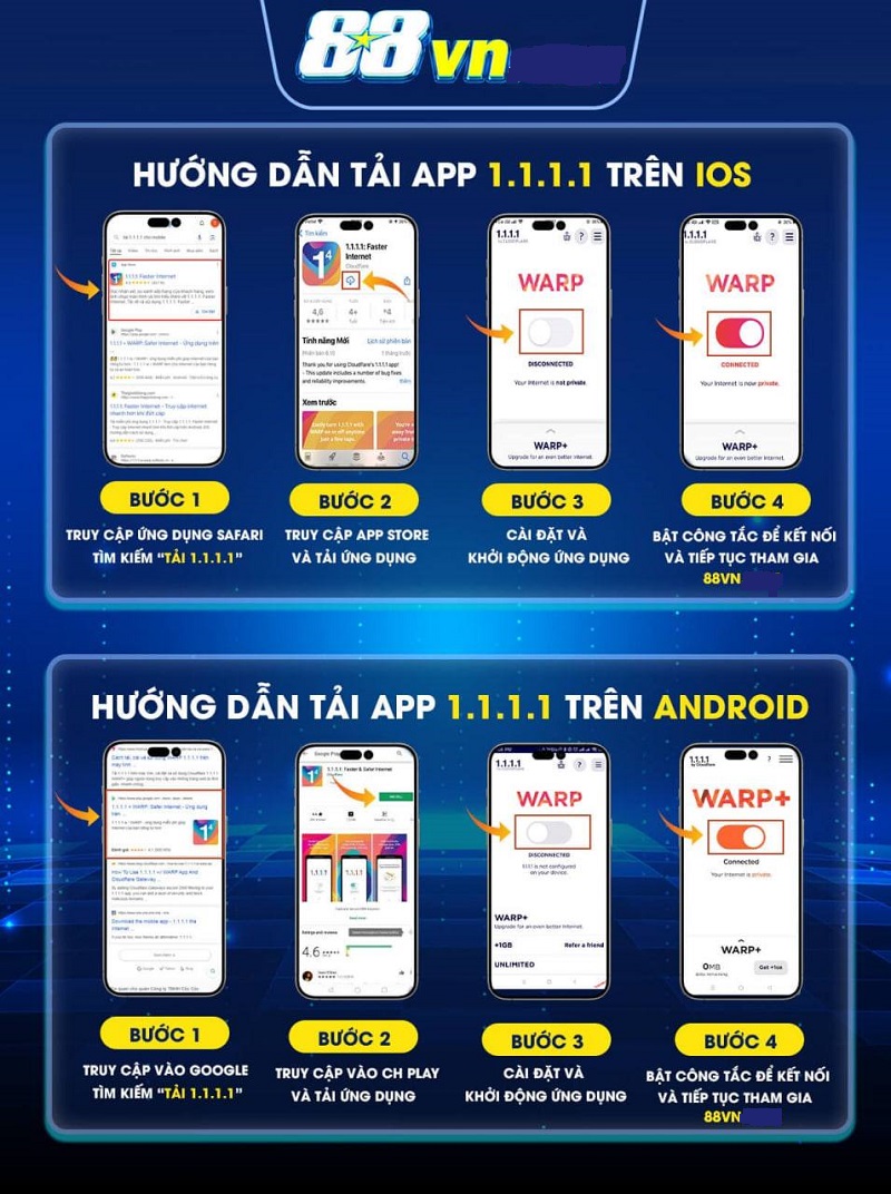 Hướng dẫn chi tiết các tải app 88VN chính xác nhất dành cho mọi người chơi 